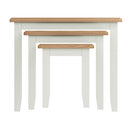 Salisbury Pure White Nest of 3 Tables 60 x 38 x 50 cm