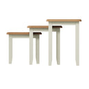 Salisbury Pure White Nest of 3 Tables 60 x 38 x 50 cm