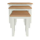 Salisbury Pure White Nest of 3 Tables 60 x 38 x 50 cm