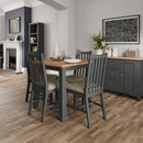 Malmesbury Grey Fixed Top Table 75 x 75 x 78 cm