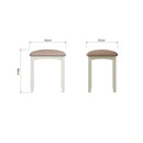 Salisbury Pure White Stool 42 x 35 x 48 cm