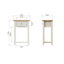 Salisbury Pure White Telephone Table 50 x 32 x 75 cm