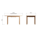 Shrewsbury Light Oak Extending Table 1.6m-2m 160/200 x 85 x 78 cm