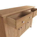 Shrewsbury Light Oak Sideboard with 3 Doors 130 x 40 x 85 cm