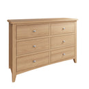 Shrewsbury Light Oak Chest of 6 Drawers 115 x 40 x 78 cm