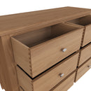 Shrewsbury Light Oak Chest of 6 Drawers 115 x 40 x 78 cm