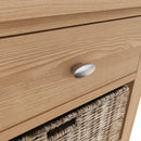 Shrewsbury Light Oak Cabinet 1 Drawer 3 Basket 50 x 30 x 100 cm