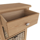 Shrewsbury Light Oak Cabinet 1 Drawer 3 Basket 50 x 30 x 100 cm