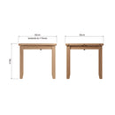 Shrewsbury Light Oak Flip-Top Table 85 x 85 x 78 cm