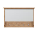 Shrewsbury Light Oak Wall Coat Rack with Mirror 80 x 15 x 50 cm