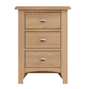Shrewsbury Light Oak Bedside Table with 3 Drawers 42 x 35 x 58 cm