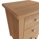 Shrewsbury Light Oak Bedside Table with 3 Drawers 42 x 35 x 58 cm