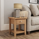Shrewsbury Light Oak Lamp Table 1 Drawer 40 x 36 x 47 cm