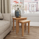 Shrewsbury Light Oak Nest of 2 Tables 50 x 32 x 50 cm