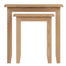 Shrewsbury Light Oak Nest of 2 Tables 50 x 32 x 50 cm