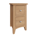 Shrewsbury Light Oak Bedside Table with 2 Drawers 35 x 32 x 58 cm