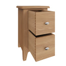 Shrewsbury Light Oak Bedside Table with 2 Drawers 35 x 32 x 58 cm