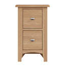 Shrewsbury Light Oak Bedside Table with 2 Drawers 35 x 32 x 58 cm