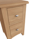 Shrewsbury Light Oak Bedside Table with 2 Drawers 35 x 32 x 58 cm