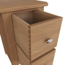 Shrewsbury Light Oak Bedside Table with 2 Drawers 35 x 32 x 58 cm