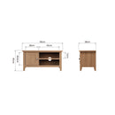 Shrewsbury Light Oak TV Unit 90 x 38 x 45 cm