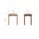 Shrewsbury Light Oak Stool 42 x 35 x 48 cm