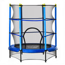 HOMCOM 5.2FT Kids Trampoline with Safety Enclosure, Indoor Outdoor - Blue