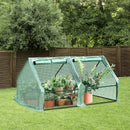 Outsunny 180x90x90cm Mini PE Grid Cover Steel Frame Greenhouse Green