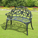 Outsunny Antique Style Garden Bench - Green