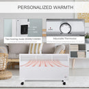 HOMCOM Convector Radiator Heater Freestanding or Wall-mounted w/ Adjustable Thermostat