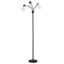 HOMCOM Tree Floor Lamp with 3 Adjustable Light, Industrial Standing Lamp, Black