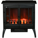HOMCOM Electric Fireplace Heater with LED Flame Effect - Black