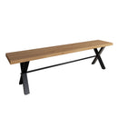 Sheffield Industrial Oak Bench 1.8m 180 x 35 x 45cm