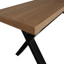 Sheffield Industrial Oak Bench 1.8m 180 x 35 x 45cm