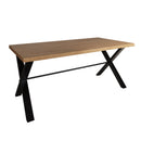 Sheffield Industrial Oak Dining Table 1.8m 180 x 90 x 75cm