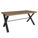 Sheffield Industrial Oak Dining Table 1.8m 180 x 90 x 75cm