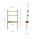 Sheffield Industrial Oak Desk Bookcase 100 x 45 x 190cm