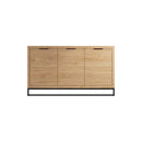 Sheffield Industrial Oak Sideboard with 3 Doors 140 x 40 x 80 cm