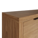 Sheffield Industrial Oak Sideboard with 3 Doors 140 x 40 x 80 cm