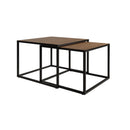 Sheffield Industrial Oak Square Coffee Nest 65 x 65 x 45 cm