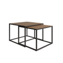 Sheffield Industrial Oak Square Coffee Nest 65 x 65 x 45 cm