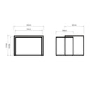 Sheffield Industrial Oak Square Coffee Nest 65 x 65 x 45 cm