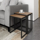 Sheffield Industrial Oak Nest of 2 Tables 40 x 30 x 55 cm