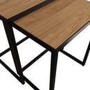 Sheffield Industrial Oak Nest of 2 Tables 40 x 30 x 55 cm