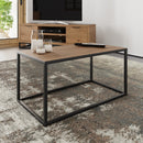 Sheffield Industrial Oak Coffee Table Small 80 x 45 x 40cm