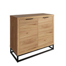 Sheffield Industrial Oak Sideboard 2 Door 100 x 40 x 80 cm