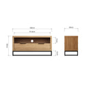 Sheffield Industrial Oak TV Unit Small 100 x 40 x 50 cm