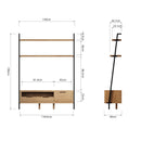 Sheffield Industrial Oak TV Bookcase 140 x 40 x 190cm