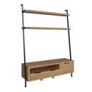 Sheffield Industrial Oak TV Bookcase 140 x 40 x 190cm