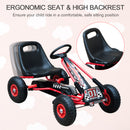 HOMCOM Kids Pedal Go Kart - Red & Black
